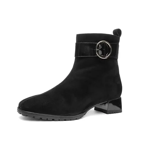 Ara Damen Stiefelette Graz in Schwarz (Größe 35,5 EU) - Elegante Stiefelette aus hochwertigem Rauleder mit warmem Textilfutter. Ideal für den Business-Look, bietet sie Komfort und Stil dank des Blockabsatzes und der Mehrweite.