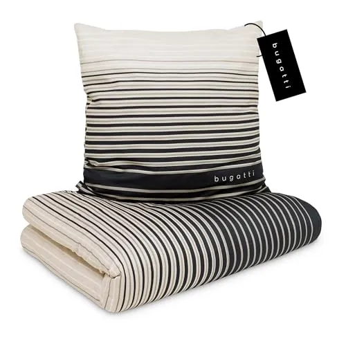 bugatti Bettwäsche 135x200 cm in grau von Bugatti