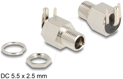 DELOCK 90182 - Steckverbinder DC 5,5 x 2,5 mm Buchse zum Einbau Lötversion