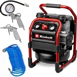 Einhell Professional Akku-Kompressor SILENZZO 18160 8 bar + Druckluft Set