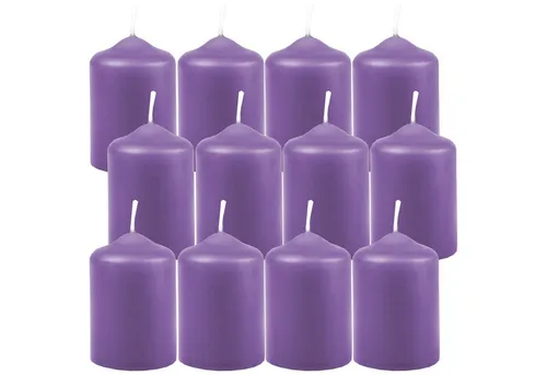 HS Candle Stumpenkerze aus Wachs (Sparset, 12-tlg., Dekolicht), Ø4cm x 6cm Teelichtgröße, Kerze als Stimmungslicht