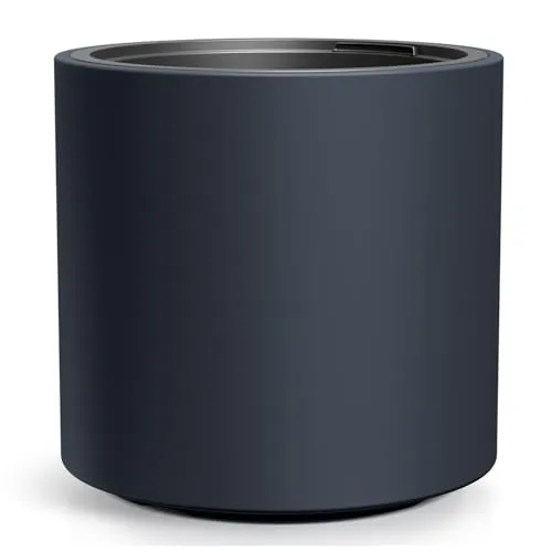 Prosperplast Blumentopf - Übertopf mit Einsatz HEOS | aus robustem Kunststoff | für Innen und Außen | UV-beständig und Frostbeständig | Anthrazit | 29,8 x 29 cm