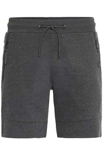 Solid Gelly Herren Sweatshorts - Kurze Jogginghose in Dark Grey Melange, Größe 3XL - Herren-Shorts aus griffigem, weichem Material mit elastischem Hüftbund und Reißverschlusstaschen. Ideal für Sport oder entspannte Tage zu Hause.