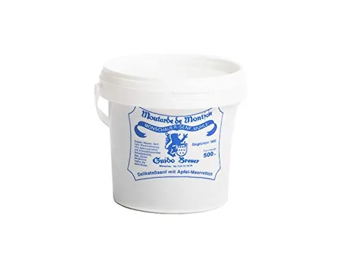 Apfel Meerrettich Senf - Monschauer Senf - Moutarde de Montjoie - 500 ml im Nachfülleimer