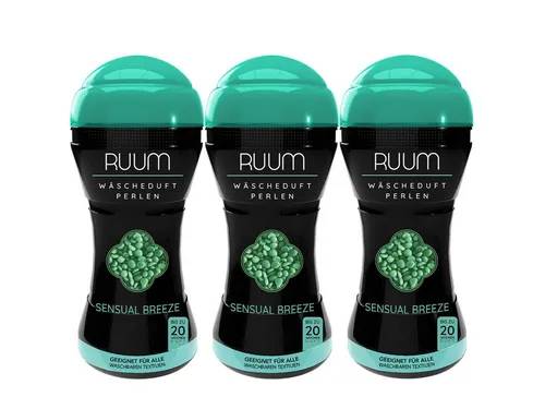 RUUM Wäscheparfüm Textilien-Parfüm Perlen Für Die Waschmaschine 210g (Spar-Set, 3-St), Für Langanhaltende Frische