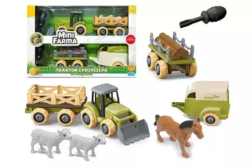 Mini farma traktor z przyczepą do skręcania Artyk 5901811168178