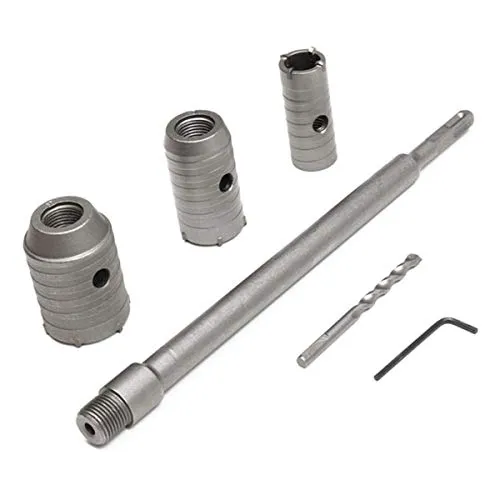 350mm Rundgriff SDS Plus Schaft Betonwandbohrer Set mit 3 Kernbohrern