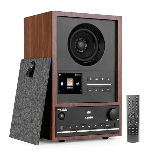 Audizio Canzo - DAB Radio mit WLAN & Bluetooth 5.3 - Multifunktionales DAB Radio für Küche und Wohnzimmer: Genießen Sie über 30.000 Sender, kraftvollen Sound und praktische Funktionen wie Wecker und Sleeptimer.