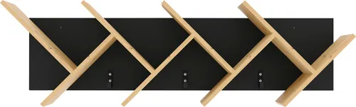 FMD Wandregal Büchen 2 braun|schwarz