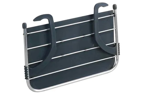 WENKO Maximex Wäschetrockner 2in1 - Wäscheständer mit nützlicher Ablage für Balkon & Heizkörper, platzsparend und ideal für kleine Wohnungen. Gesamttrockenlänge: 3 m, flexibel einsetzbar und einfach zu verstauen.