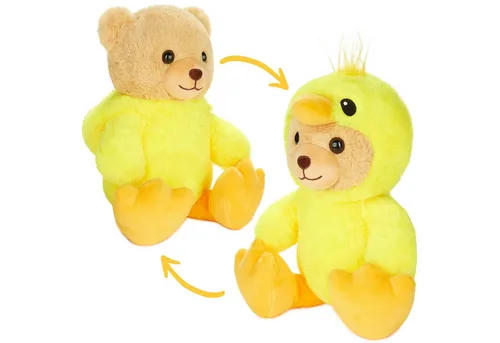 BRUBIES Kuscheltier Teddy Küken - 25 cm Teddybär im Kükenkostüm mit Kapuze (Plüschtier für kuschelige Abenteuer, 1-St), Kuscheltier Geschenk für Kinder