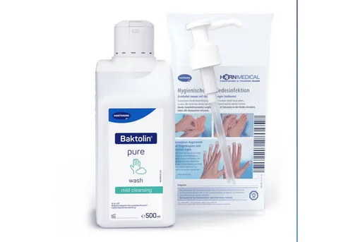 PAUL HARTMANN AG Hautpflegegel Horn Medical Dosierpumpe mit Baktolin pure wash 500ml auch bei häufigem Händewaschen, 1-tlg., sehr gute Hautverträglichkeit
