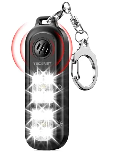 TECKNET Taschenalarm für Frauen – 135dB Persönlicher Alarm mit Stroboskoplicht