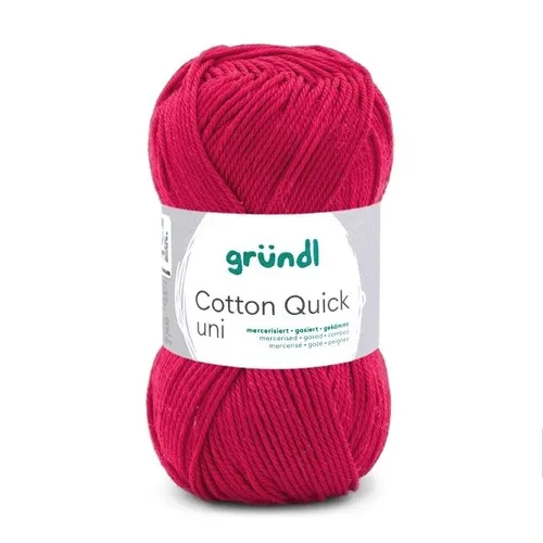 Gründl Wolle Cotton Quick uni 50 g weinrot 100g/5,58Euro von Gründl