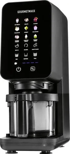 GOURMETmaxx Eismaschine 700W schwarz 2x 430ml - Entdecke die GOURMETmaxx Eismaschine für selbstgemachtes Eis, Sorbets und Slushies! Mit 700 Watt und 3 Modi bereitest du schnell und einfach köstliche Desserts für jede Gelegenheit.