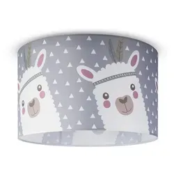 Paco Home Deckenleuchte Lama, Weiß, 45.5x29.5x45.5 cm - Verspielt und neugierig: Diese Deckenleuchte im Lama-Design bringt Freude ins Kinderzimmer. Sie ist mit hochwertigem Stahl gefertigt und sorgt für eine zauberhafte Atmosphäre mit dimmbarem Licht. Ideal für Jungen und Mädchen!