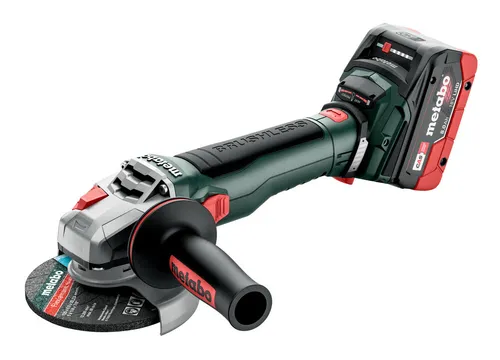 Metabo WB 18 LT BL 11-125 Quick Akku-Winkelschleifer - Akku-Winkelschleifer mit 2 x 8 Ah LiHD Akkus, leistungsstark und flexibel für professionelle Anwendungen, inkl. praktischer MetaBox.