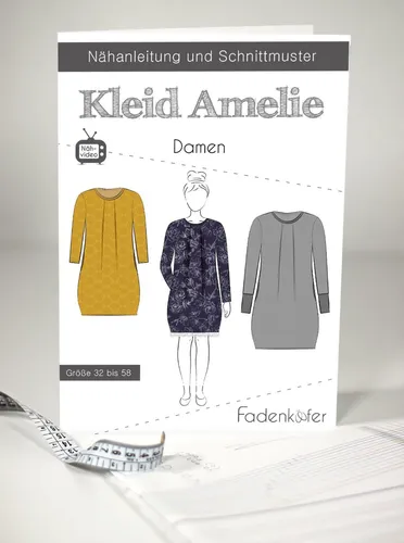 Produktbild Schnittmuster Fadenkäfer Kleid Amelie Damen