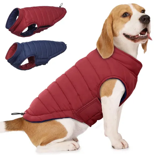 Hundemantel Winter Jacke Rot XL