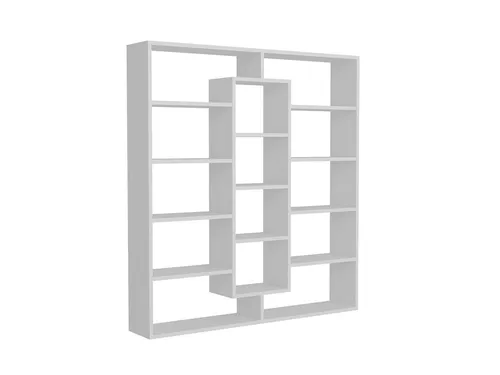 moebel17 Standregal Bücherregal Ample Weiß, Platzsparend und Modern