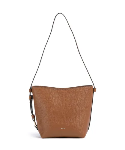 Abro Tekla Cosmo Bucket Bag - Damen Handtasche in Cognac - Stylische Abro Tekla Cosmo Bucket Bag aus genarbtem Leder in elegantem Cognac, ideal für den täglichen Gebrauch und vielseitig kombinierbar.
