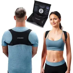 FITNESIX Rückenbandage Rücken Geradehalter Haltungskorrektur Rückengurt Rückenbandage, in 3 Ausführungen M/L 95-105CM