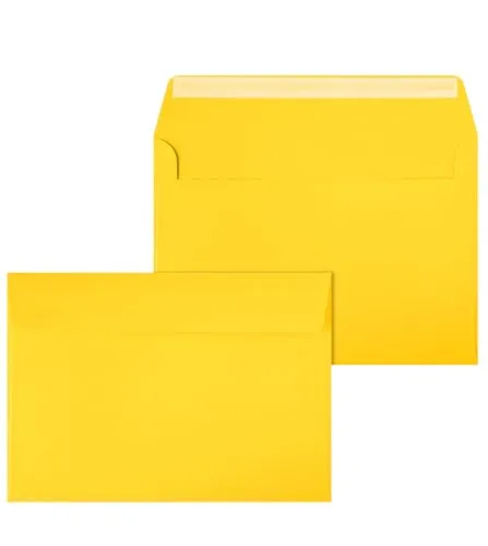 Netuno 20 Briefumschläge Gelb DIN C5 16,2x22,9 cm edel und elegant
