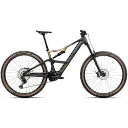 Orbea Rise SL H20 2025 - Diamond Black-Splash Olive Green (Matt) - E-Bike mit 140 mm Dämpfung und 630-Wh-Akku, ideal für dynamische Trails. Das innovative Rider Synergy System bietet natürliche Unterstützung und verbesserte Akkureichweite für lange Abenteuer.