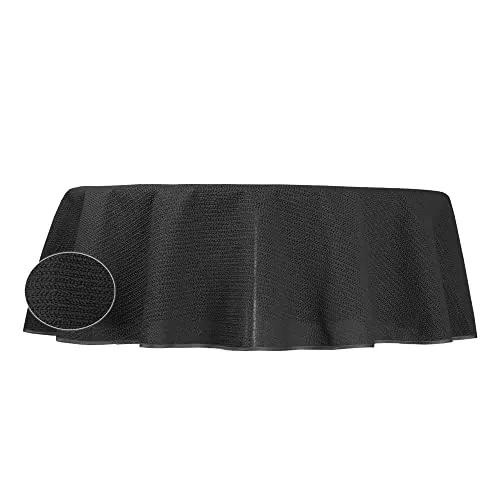 Tischdecke Gartentischdecke Schwarz 140x180 cm oval PVC Weichschaum rutschfest Outdoor wetterbestädnig Balkon Terrasse