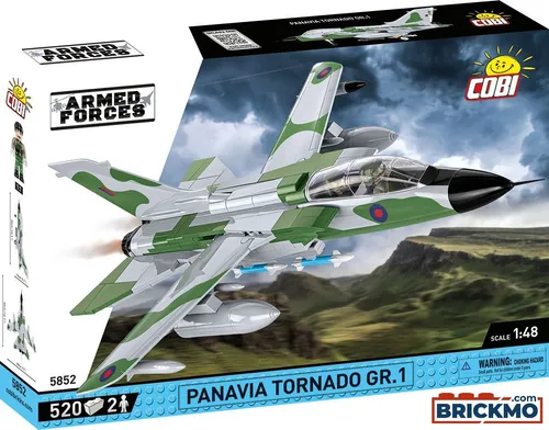 Cobi 5852 Panavia Tornado Gr.1 RAF Bausatz - Konstruktionsspielzeug für Fans ab 7 Jahren, mit 520 Teilen und Pilotfigur, ideal für kreative Bauprojekte und Sammler.