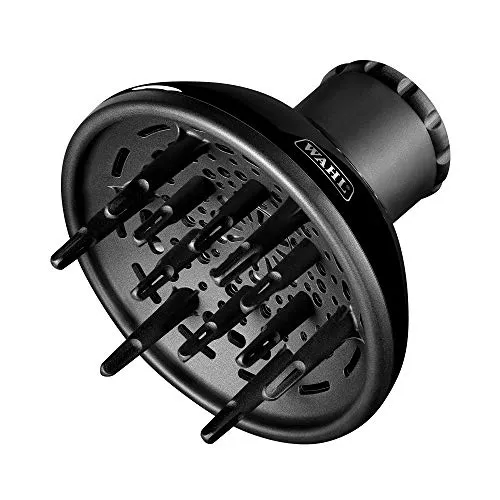 Wahl Universeller Diffusor, Haartrockneraufsatz, lockiges Haarstyling, gewelltes Haarstyling, krausfreies Haartrocknen, Einheitsgröße, Diffusor, verstellbarer Luftstromtrockner, maximale Schaftgröße