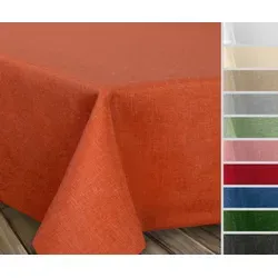 Beautex Tischdecke orange, 160x260 cm, Fleckenabweisend in orange von Beautex