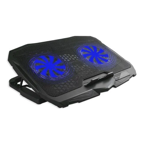 Conceptronic THANA07B Notebook-Kühlpad - 2-Fan Cooling Pad für 17 Zoll Laptops, ergonomische Höhenverstellung und lautloser Betrieb
