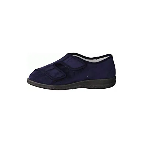 LIROMED Herren Hausschuhe 476-20Z5 Marine (blau) - geschlossener Hausschuh - VERBANDSCHUHE, Blau blau 222014