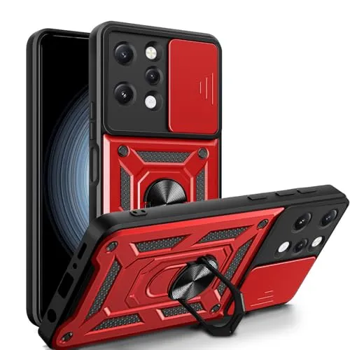 betterfon Handyhülle für Xiaomi Redmi 12 | Stoßfest & Kratzfest | Mit Kameraschutz, Anti-Fingerabdruck & robustem Panzerschutz-Design | Rot