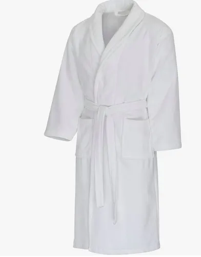 Clinotest Bademantel Anthrazit XL, Weicher Morgenmantel mit Schalkragen, Bindegürtel, In Hotelqualität