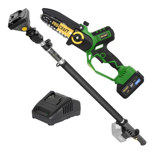 Procraft PKA32Li Akku Kettensäge 20 V mit Teleskop Verlängerung