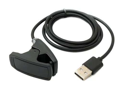 System-S USB 2.0 Kabel 100 cm für Garmin Descent MK3 MK3i - GPS Dockingstationen, Ladekabel mit 480 Mbit/s Übertragungsrate und magnetischem Ladeanschluss für sicheres Laden.