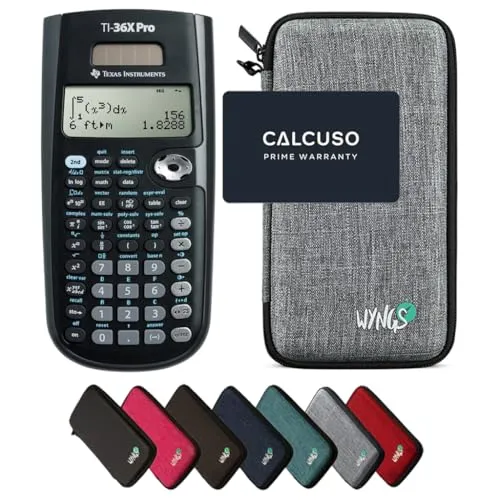 TI-36X Pro MultiView inkl. WYNGS Schutztasche Hellgrau - Wissenschaftlicher Taschenrechner - Basic Set