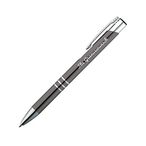 Kugelschreiber aus Metall mit Namensgravur - Farbe: anthrazit