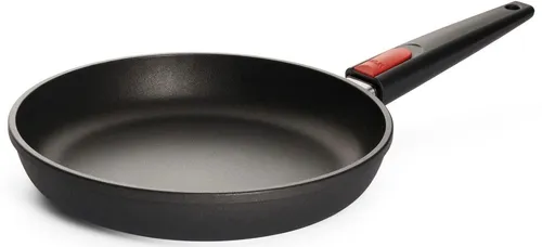 Woll Nowo Titanium Flachpfanne 26 cm - Abnehmbarer Stiel, für Ceran, Gas, Elektro - Pfannen für alle Herdarten (außer Induktion) mit herausragender Antihaftversiegelung für fettfreies Kochen und einfache Reinigung. Made in Germany, ideal fürs Ofen- und Geschirrspüler geeignet.