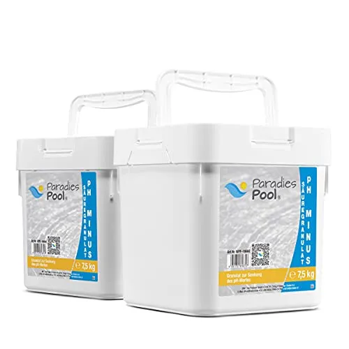 Paradies Pool pH Minus Granulat 15 kg, pH Senker Schwimmbecken Pool