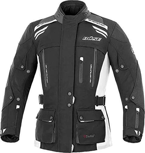 Büse Highland Damen Motorrad Textiljacke 40 Schwarz/Hellgrau