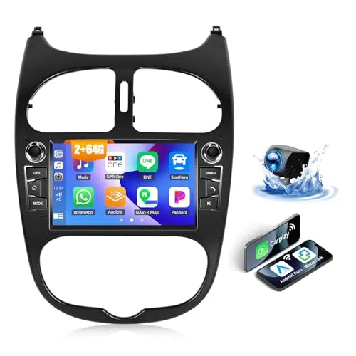 OiLiehu 2+64G Android 13 Autoradio für Peugeot 206, 206CC & Citroen C2