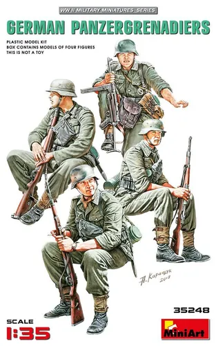 Mini Art, 1:35 Figuren Deutsche Panzergrenadiere (4), Zubehör Dioramen 35248