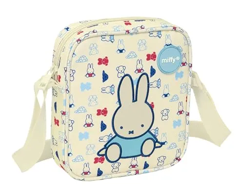 safta MIFFY BUDDY Kleine Umhängetasche für Kinder, ideal für Kinder von 5 bis 14 Jahren, bequem und vielseitig, Qualität und Widerstandsfähigkeit, 16 x 4 x 18 cm, Pastellbeige, M, Lässig
