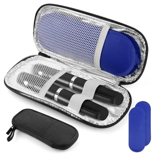MXTIMWAN Kühltasche für Insulin-Pen und Diabetes-Medikamente mit 2 Kühlakku
