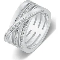 JETTE Damenring WRAPPED 87939863 aus 925er Silber in silber von JETTE
