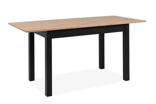 Mid.you Esstisch ausziehbar, Schwarz und Eiche Artisan - Esstisch aus Holzwerkstoff, rechteckig, ideal für moderne Essbereiche. Mit 40 cm breiter Einlegeplatte für spontane Dinnerpartys, erweiterbar von 120 cm auf 160 cm.