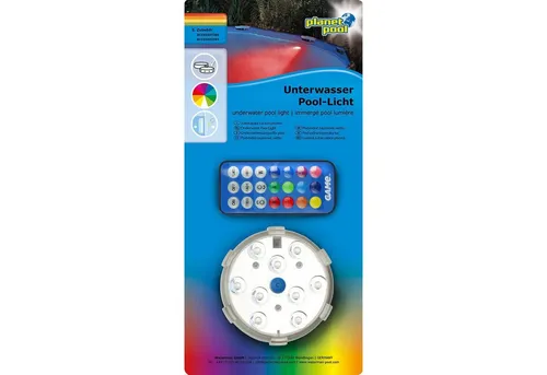 Planet Pool Unterwasserlicht 3'' mit Magnet und Fernbedienung - Poolbeleuchtung & Whirlpoolbeleuchtung, mit praktischer Fernbedienung und magnetischem Design für einfache Installation.